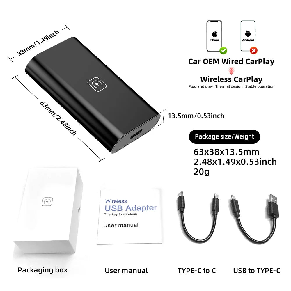 محول CarPlay اللاسلكي لأجهزة Apple