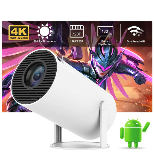 جهاز عرض صغير HY300 بدقة 4K يعمل بنظام Android 11 وWiFi6 وBT5.0
