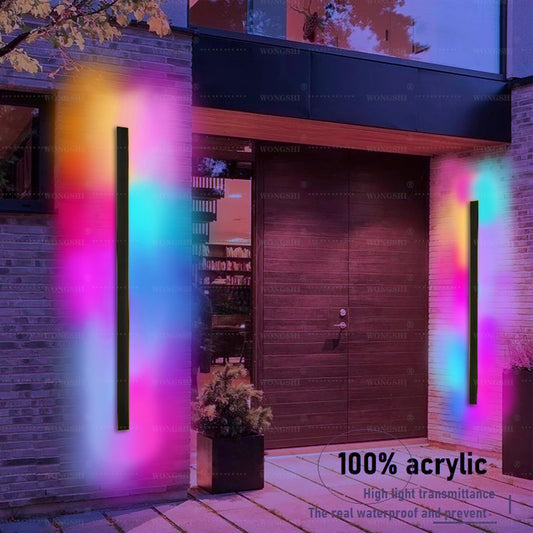 مصباح حائط خارجي مقاوم للماء IP65 RGB 30 سم 10 وات